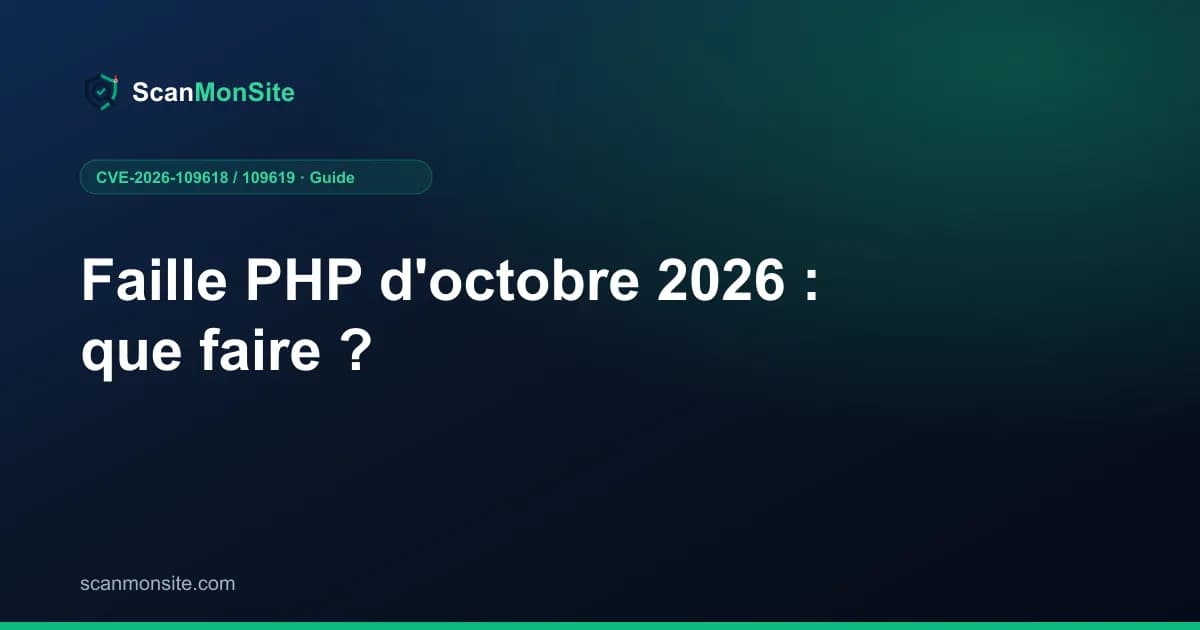 Faille PHP d'octobre 2026 : que faire ?